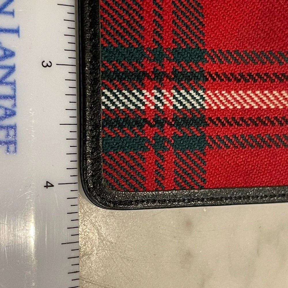 Burberry Brushed Silver Key Ring with Plaid Card Case and Coin Purse - Picture 9 of 13